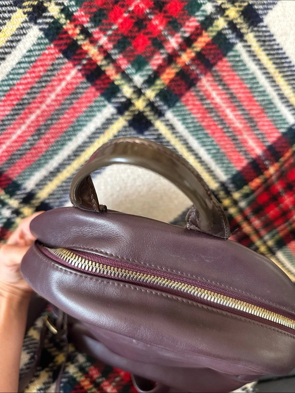 WANT Les Essentiels 🎒 Chocolate Brown / Aubergine  Leather Backpack